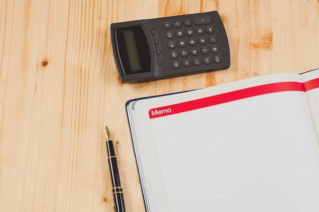 A close-up view of a financial aid form with a calculator and pen on top, subtly emphasizing the importance of precise calculations.