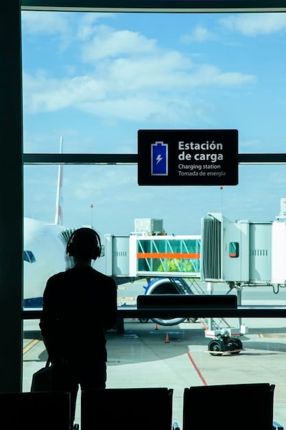 A sign clearly indicating the TSA PreCheck lane at an airport security checkpoint. The sign is well-lit and easy to read, with the official TSA PreCheck logo prominently displayed.