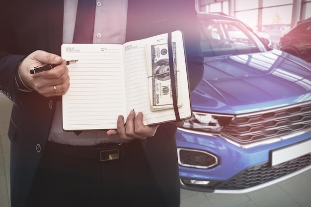 A split image showing, on one side, an exaggeratedly high rental car bill with numerous add-on charges highlighted, and on the other side, a simplified, clean bill with only the basic rental fee.