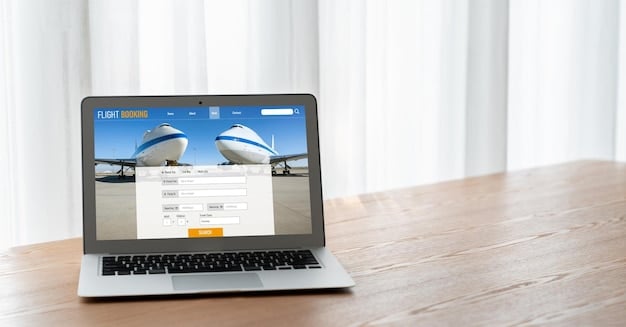 A close-up shot of a laptop screen displaying a flight comparison website, highlighting several domestic flight options under $200. The focus is on the price tags and the user interface of the website.