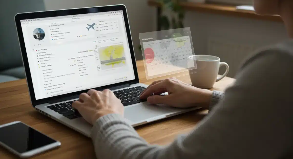 Person comparing flight prices on a laptop, highlighting flexible dates.